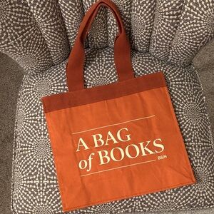Barnes & Noble Burnt Orange Book Bag Tote Like New